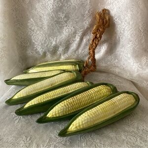 Ceramic Hanging Corn on the Cob Kitchen Decor.